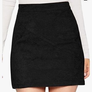Mangopop Faux suede mini skirt